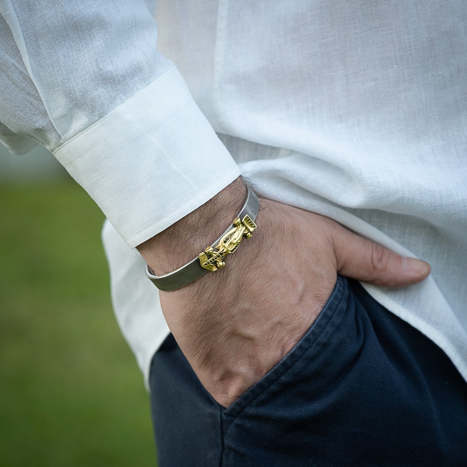Golden Race Car Bangle