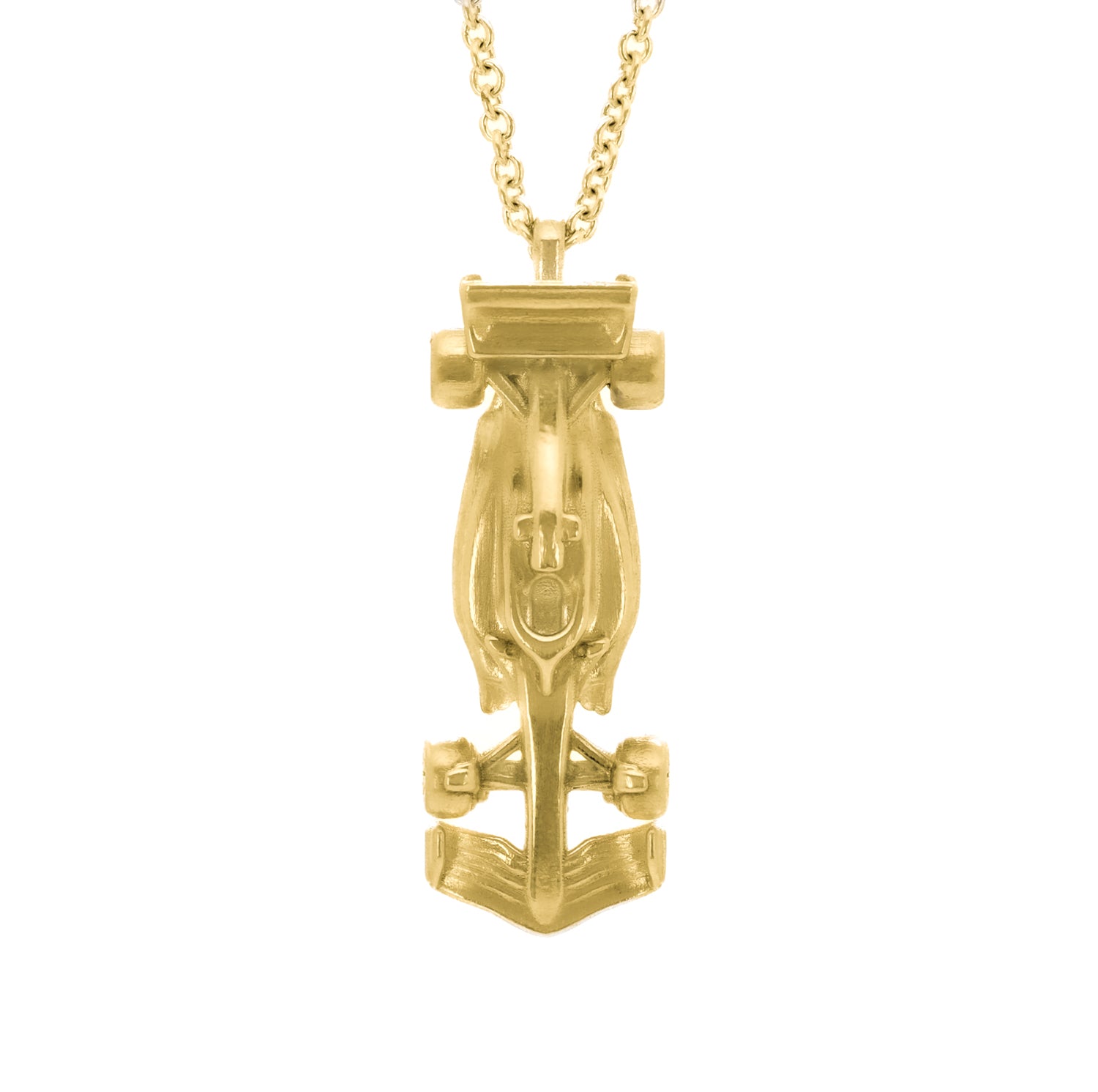 Golden Race Car Necklace