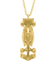Golden Race Car Necklace