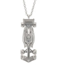 The Race Car Necklace is a stunning piece that captures the essence of speed and adrenaline. Crafted from sterling silver, this necklace features a sleek and aerodynamic race car design complete with intricate details. The streamlined body of the car creates a sense of movement and energy. The wheels of the car are finely detailed and perfectly balanced, ready to take on any race course.