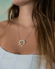 Heart and Gold Butterflies Necklace