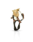 Taru Jewelry Fish Ring from the Signature Series in 18K gold and silver boasts an eye-catching design that showcases the beauty of the ocean and its inhabitants. The centerpiece of the ring is a natural pearl that symbolizes purity and elegance.