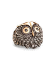 Owl Ring with Diamonds