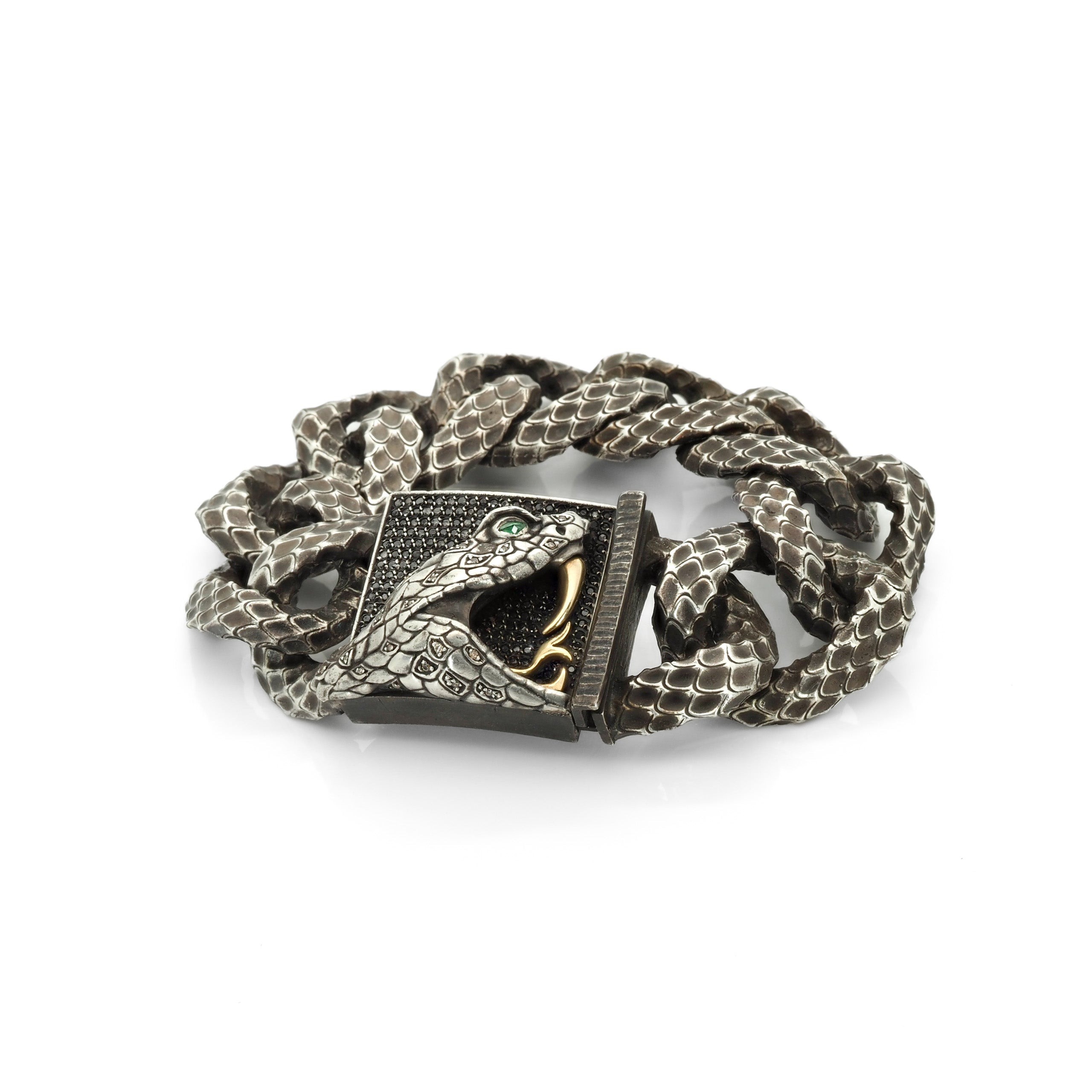 Serpent Bracelet with Diamonds