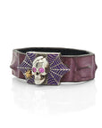 Skull and Spider Web Bracelet with Pink Sapphires