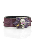 Skull and Spider Web Bracelet with Pink Sapphires