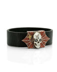 Skull and Spider Web Bracelet with Black Diamonds