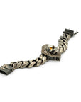 Skull and Shield Curb Bracelet with Yellow Sapphires