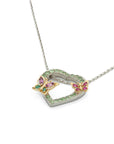 Heart and Gold Butterflies Necklace