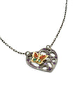 Heart and Gold Butterfly Necklace