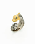 Fish Ring with Diamonds