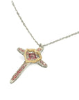 Cross and Gold Heart Necklace
