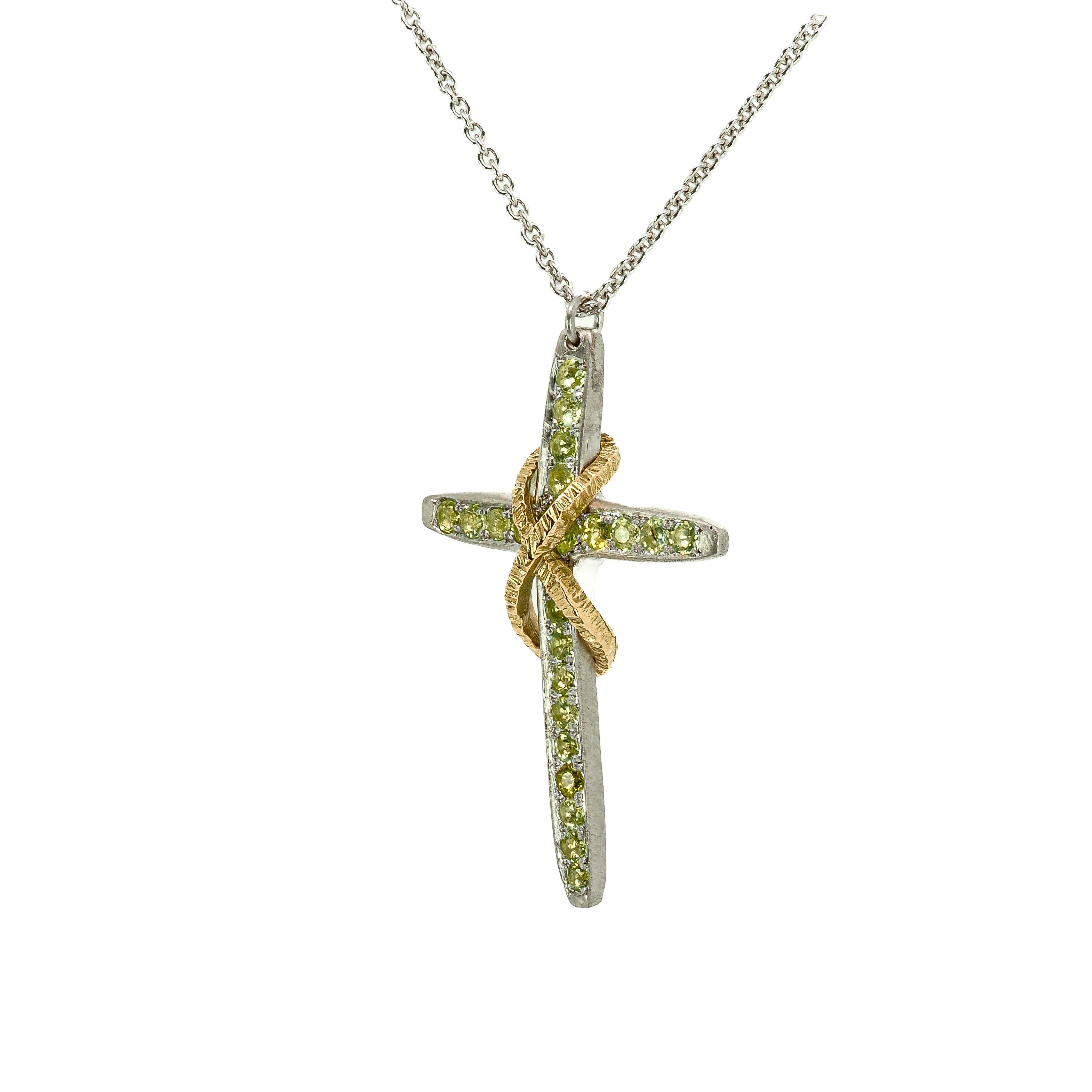 Cross and Gold Infinity Necklace