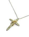 Cross and Gold Infinity Necklace