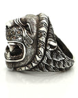 Lion Ring with Diamonds