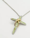 Cross and Gold Infinity Necklace