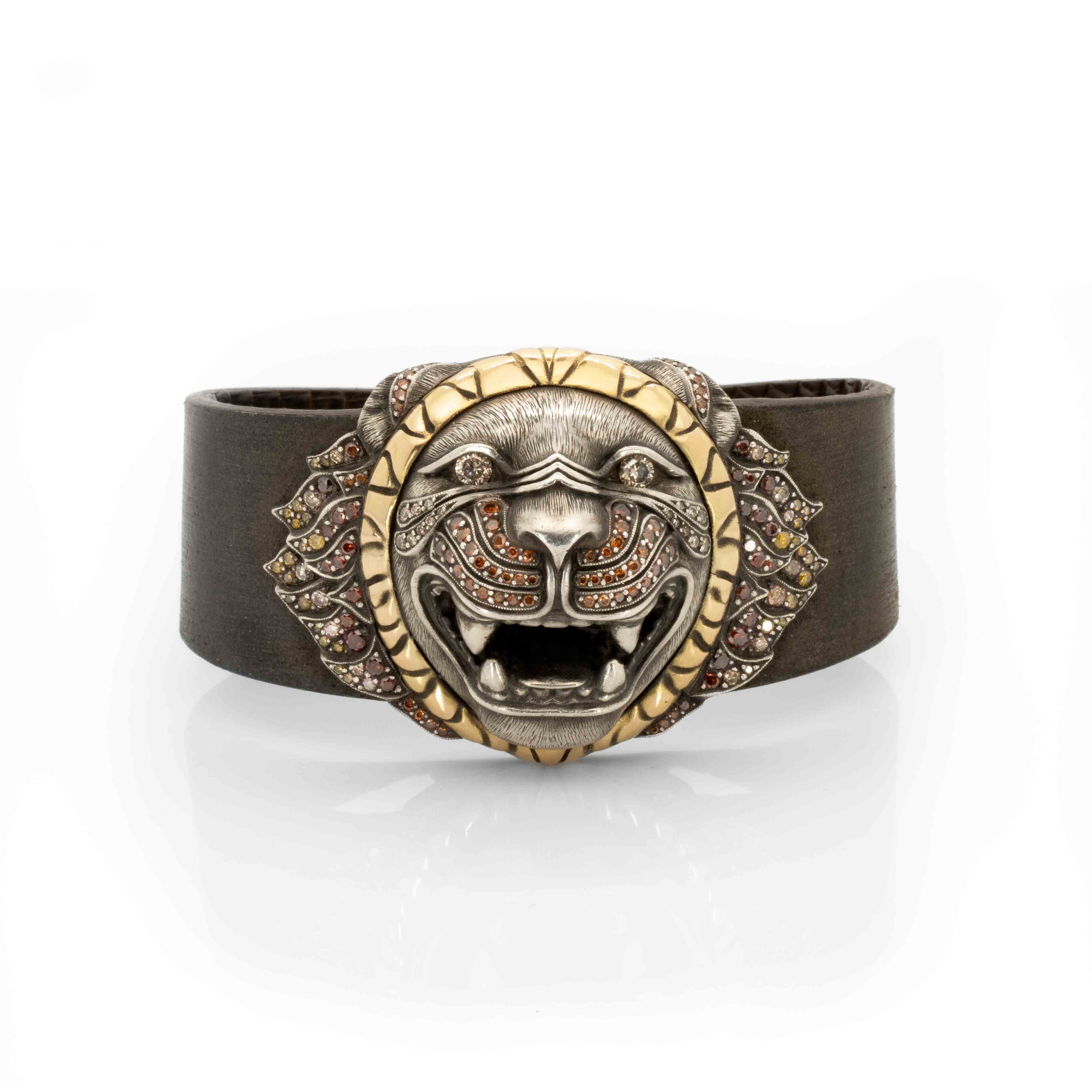 Lion Bracelet with Diamonds