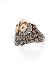 Owl Ring with Diamonds