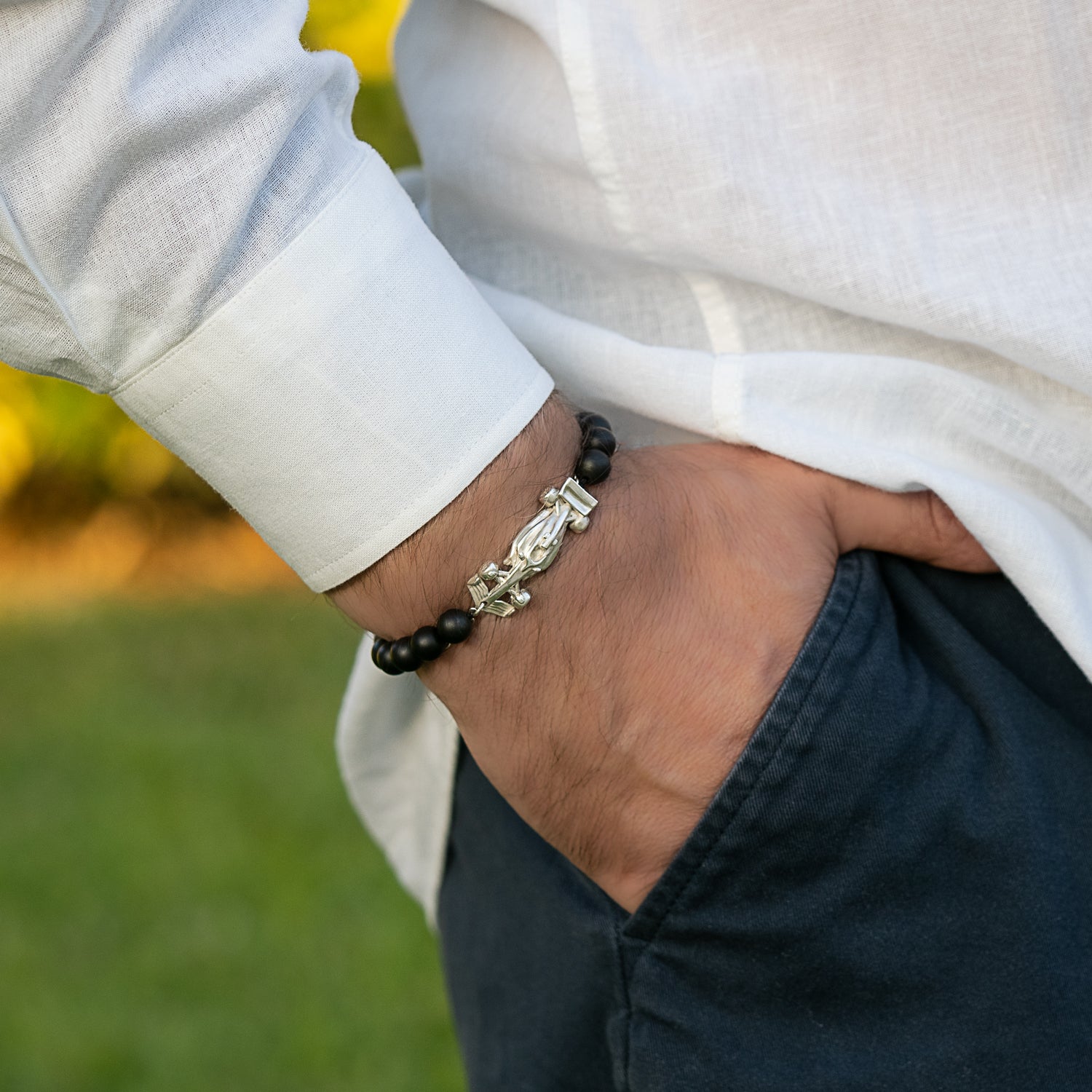 Race Car Black Onyx Bracelet