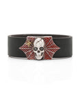 Skull and Spider Web Bracelet with Black Diamonds