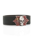 Skull and Spider Web Bracelet with Black Diamonds