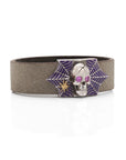 Skull and Spider Web Bracelet with Pink Sapphires