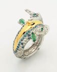 Dolphin Ring with Diamonds