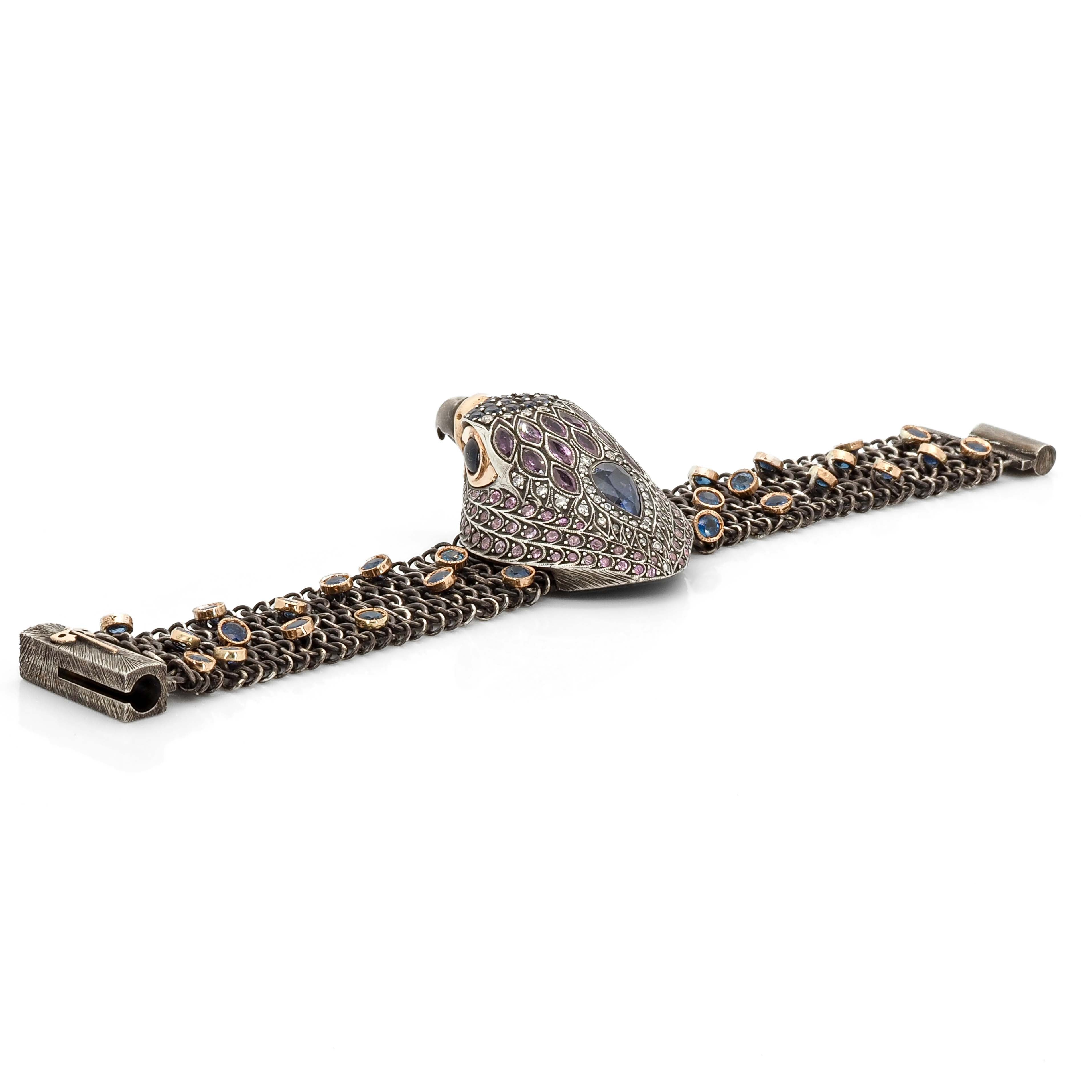 Falcon Bracelet with Sapphires
