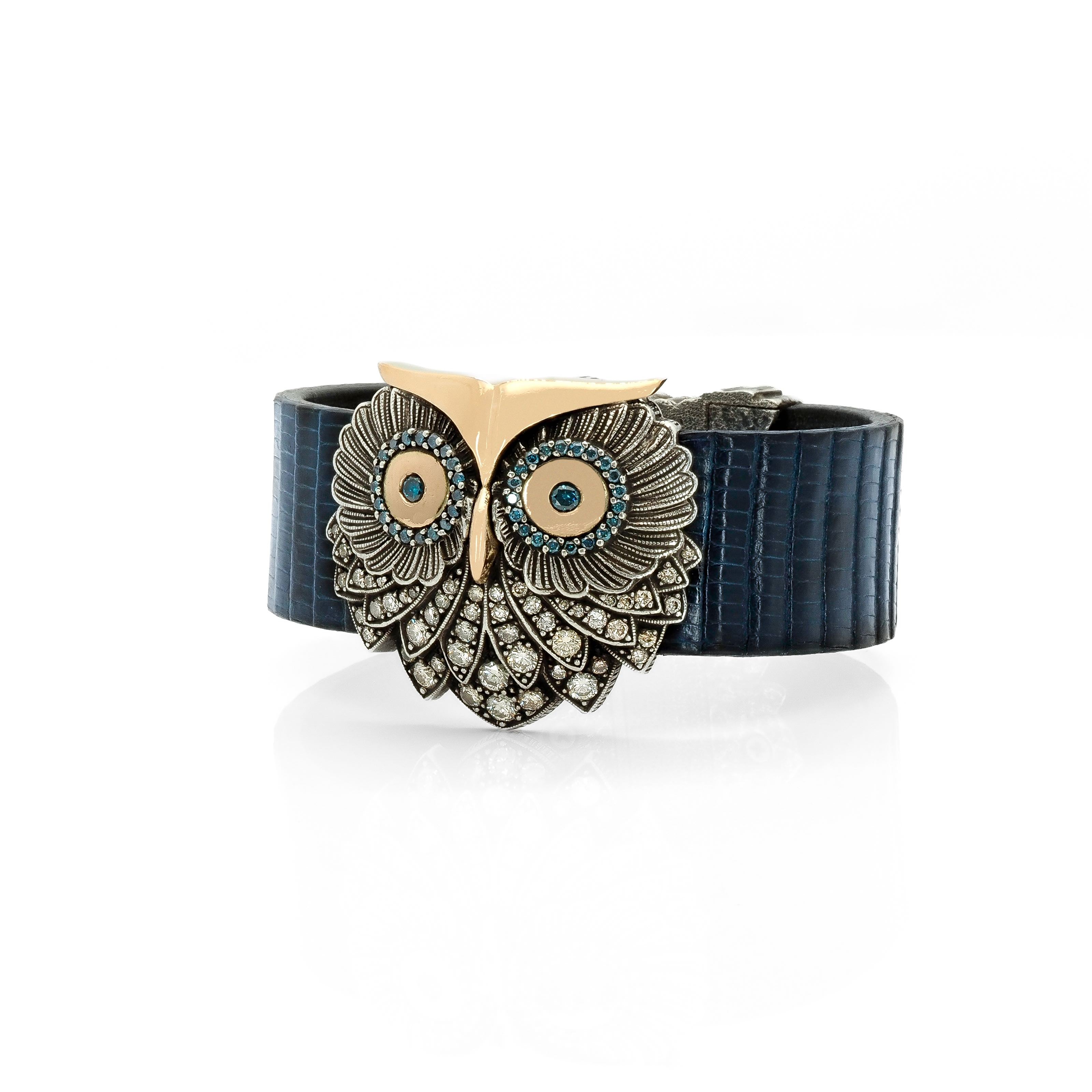 Owl Bracelet with Diamonds