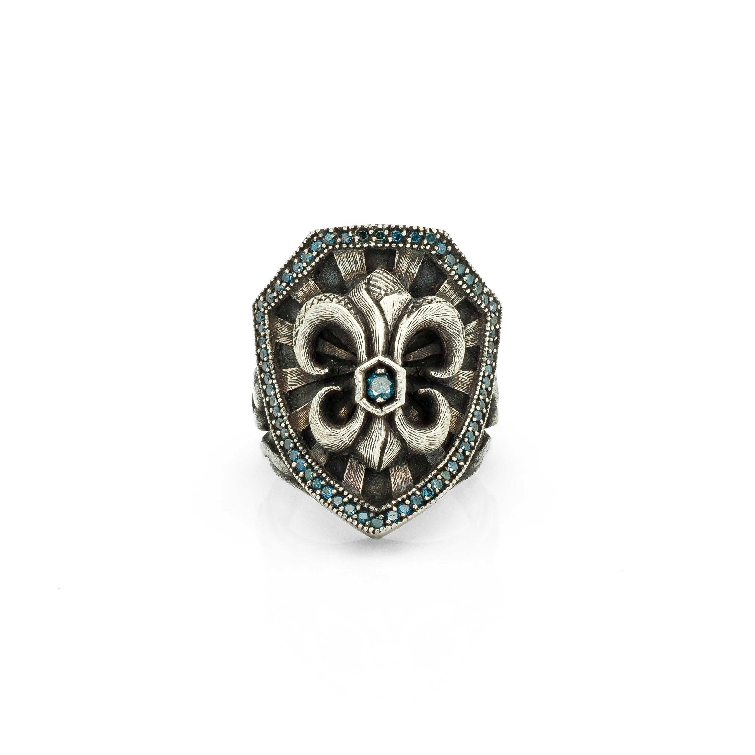 Fleur De Lis Shield Ring