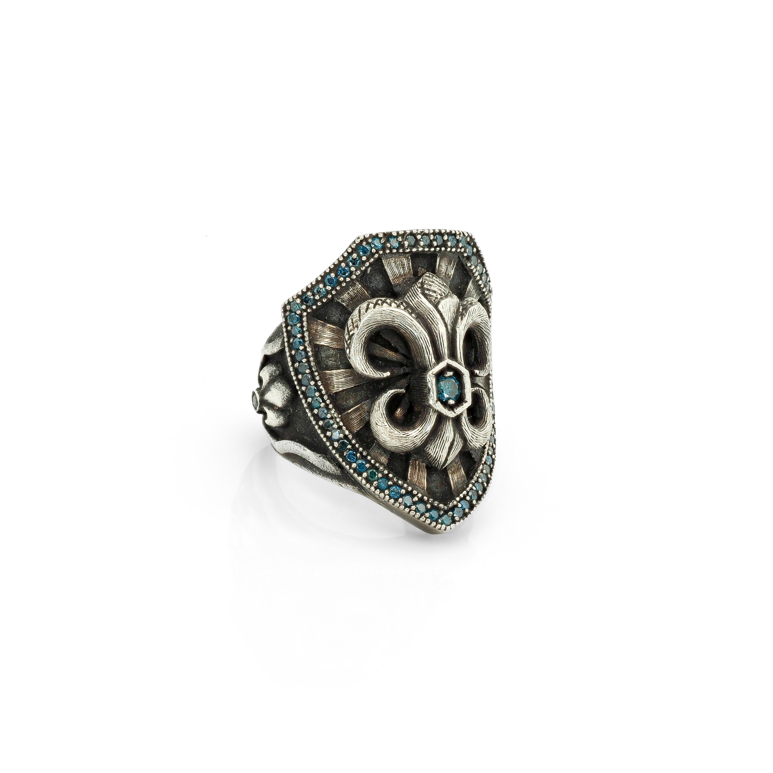 Fleur De Lis Shield Ring