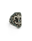 Fleur De Lis Shield Ring