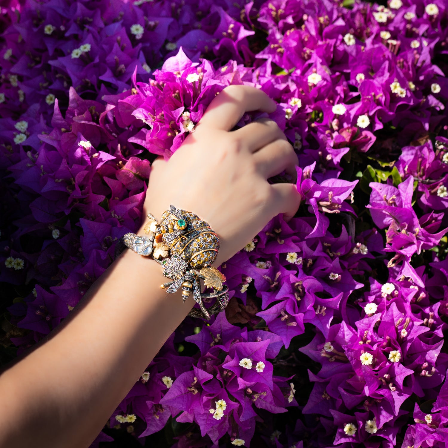 Queen Bee Bracelet with Diamonds and Sapphires Signature Series