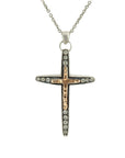 Taru Jewelry Cross Necklace crafted from 18K rose gold and sterling silver with  rosecut diamonds praises your personal faith and your personal journey in life. 