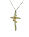 Cross and Gold Infinity Necklace