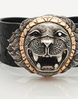 Lion Bracelet with Black Diamonds