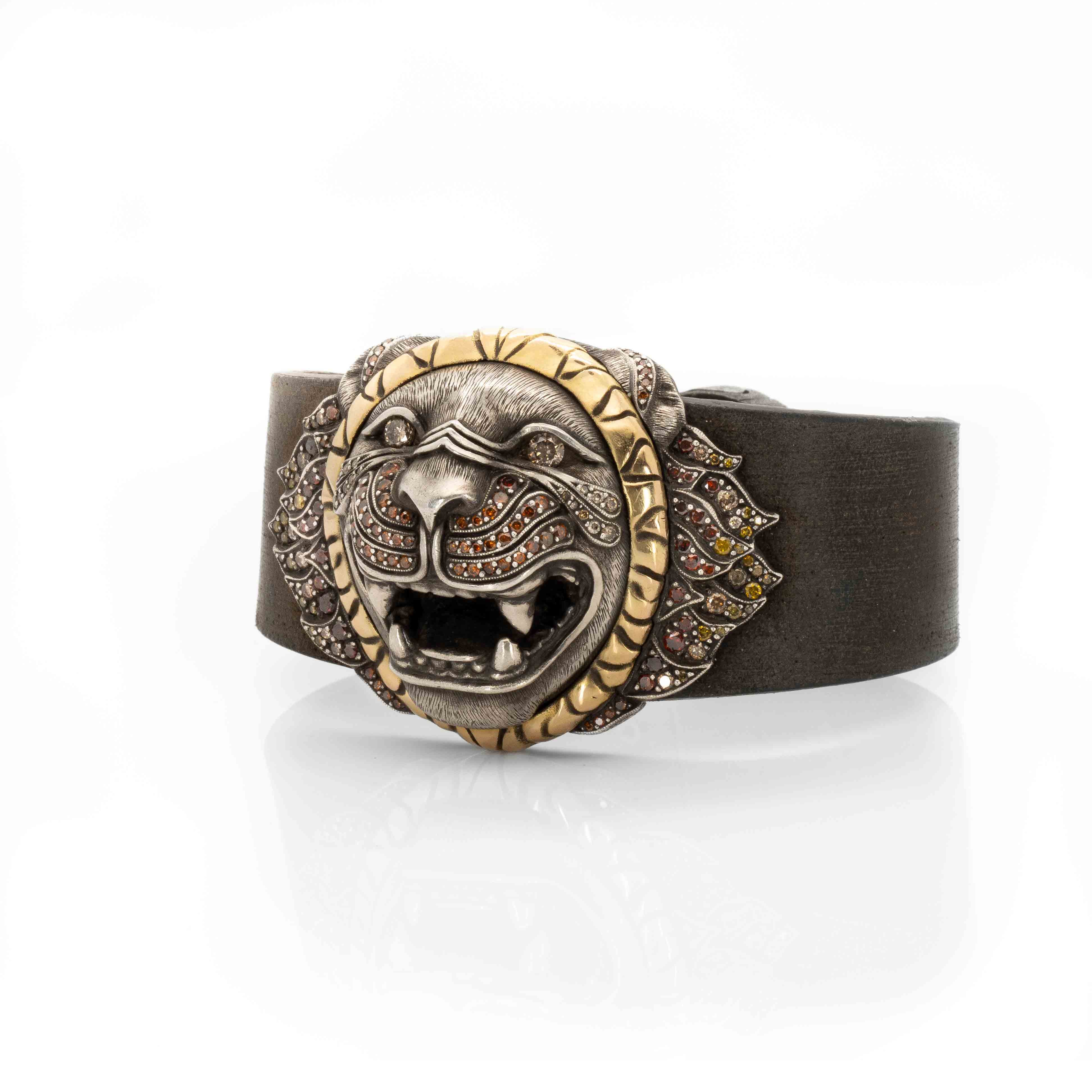 Lion Bracelet with Diamonds